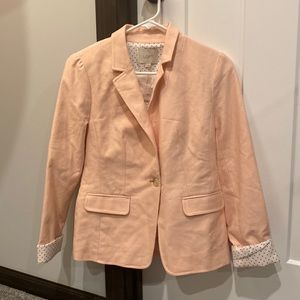 LOFT by Ann Taylor Pale Pink/Salmon Blazer Size 0